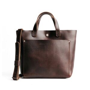 Portland Leather Goods Mini Crossbody in Grizzly